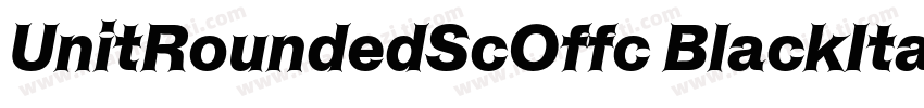 UnitRoundedScOffc BlackItalic字体转换